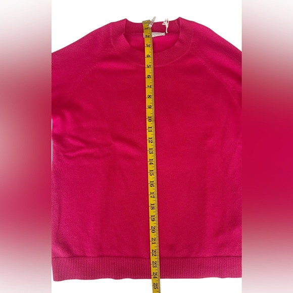 Majestic Filatures 100% Cashmere Crewneck Sweater. Bright Pink. NEW NWT! - Picture 7 of 7